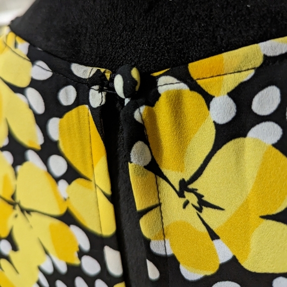 Who What Wear Yellow and Black Floral Polka Dot Maxi Dress NWOT - Picture 10 of 14